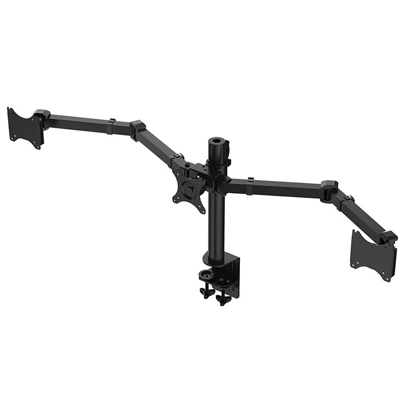 Desktop Clamping Full Motion 10-30 inch Triple Monitor Holder 360 Degree Three LED LCD Mount Arm Bracket 10kgs Per | Электроника