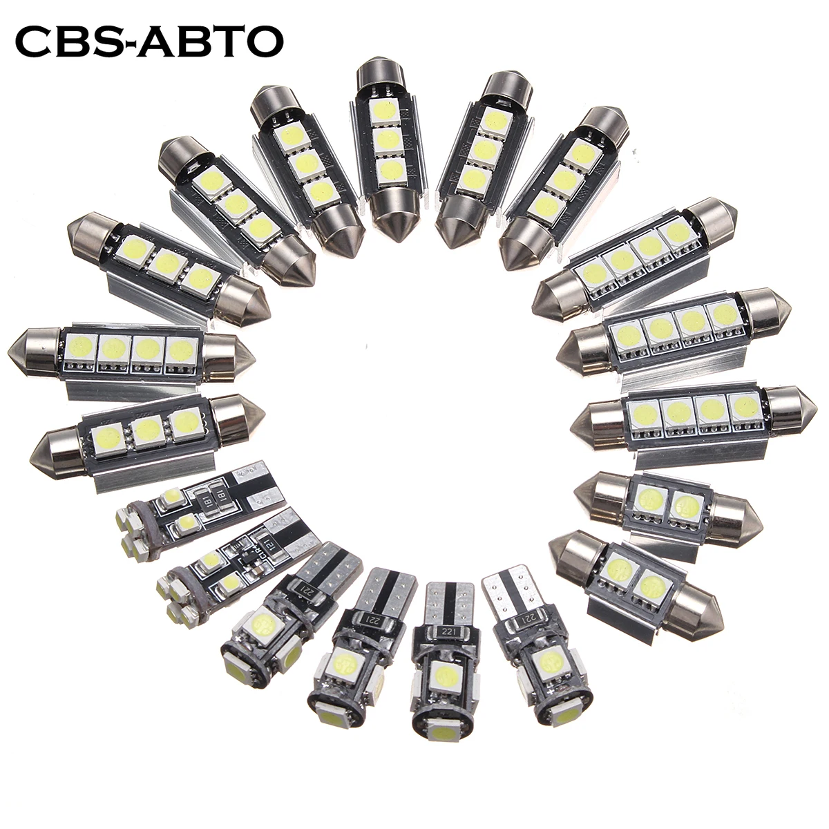 CBS ABTO 20 шт. 12 в автомобильный белый светодиодный светильник внутренний светодиодный светильник комплект светодиодный задний фонарь светодиодный багажник бардачок лампа для VW PASSAT B5 1997-2000