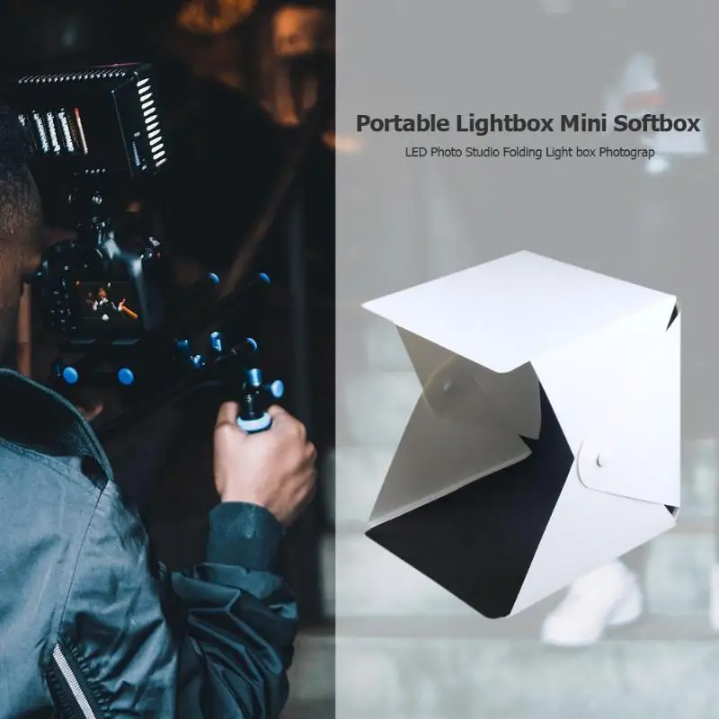 Портативный светодиодный мини 20 бусин фото лайтбокс-студия софтбокс для камеры подходит для съемки мобильных телефонов ремесла