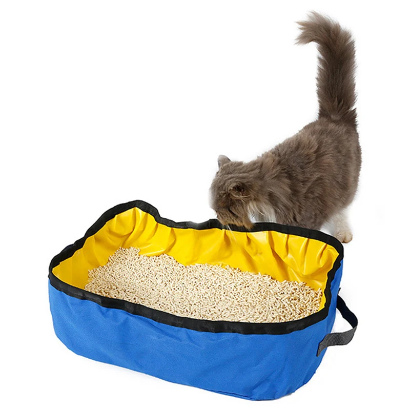 

Portable Outdoor Cats Litter Box Foldable Travel Cats Litter Pan Waterproof Pet Toilet FP8