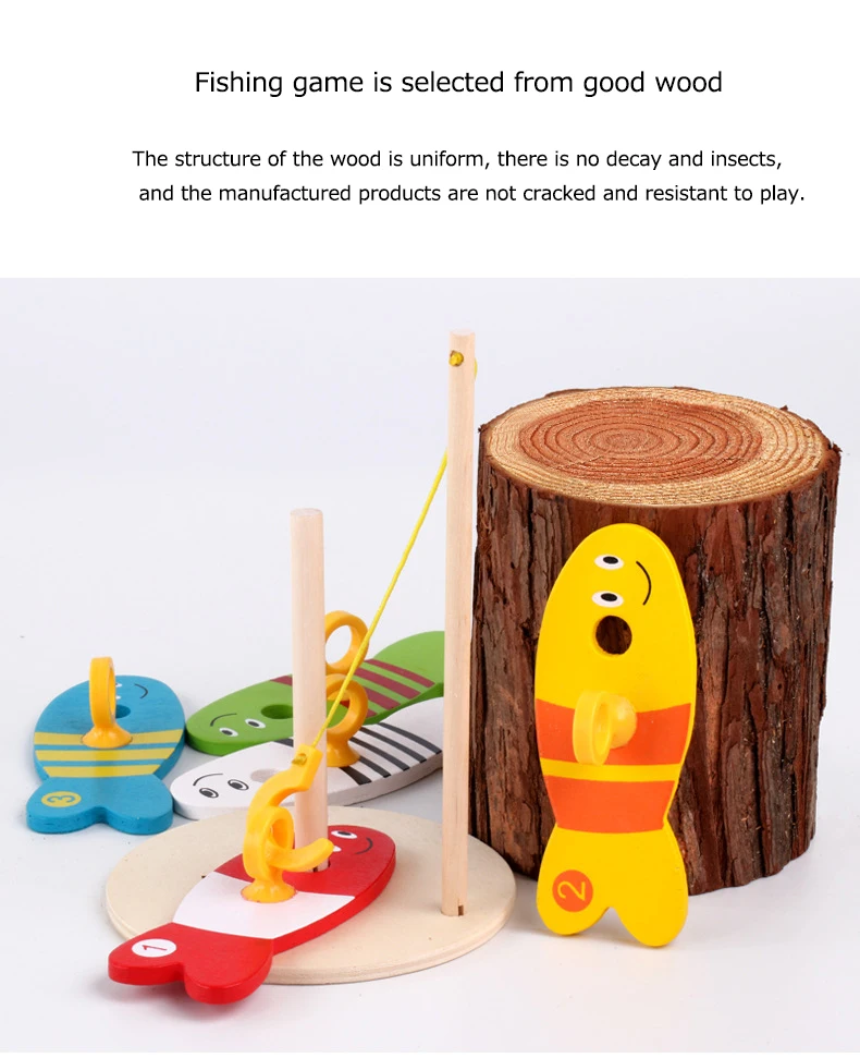 Монтессори дерево красочный цифровой рыболовный рукав игра родитель-ребенок интеллект раннее образование игрушка родитель-ребенок интерактивная игра