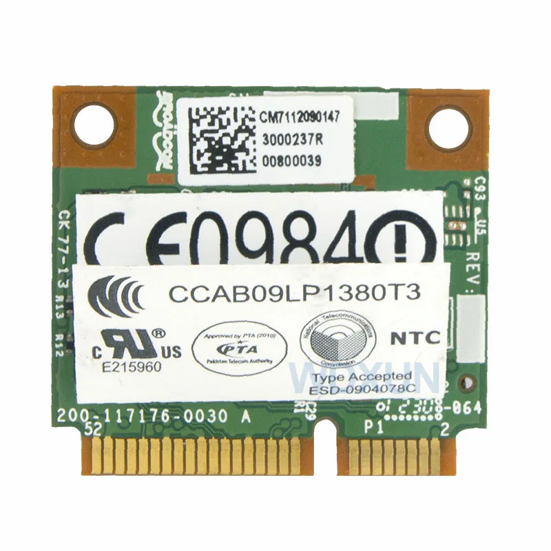 Broadcom BCM43224 BCM943224HMS ABGN 300Mbps Wireless Wifi Half MINI PCI-E Card - Foto 11