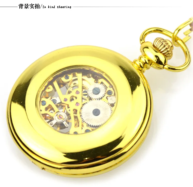 Классический элегантный Скелет Механические карманные часы унисекс Phoenix Wings резьба дизайн рука ветер модные карманные брелок часы