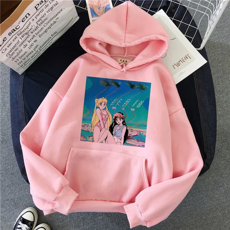sailor moon women hoodie kawaii funny ulzzang Sweatshirt harajuku korean style Graphic female clothes Hoodies fashion grunge