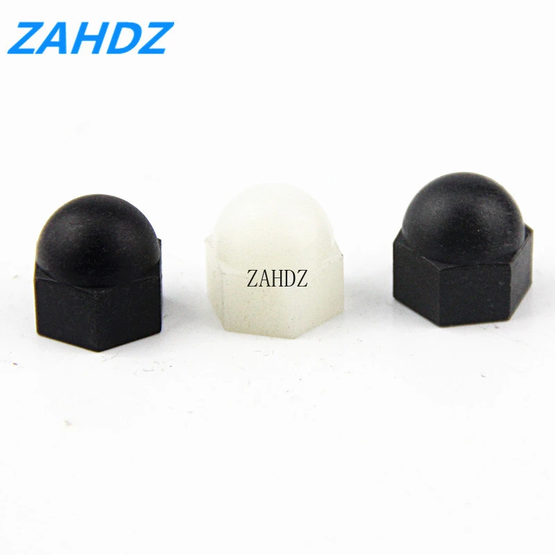 DIN1587 M3 M4 M5 M6 M8 M10 M12 White Black Nylon Cap Nuts Plastic