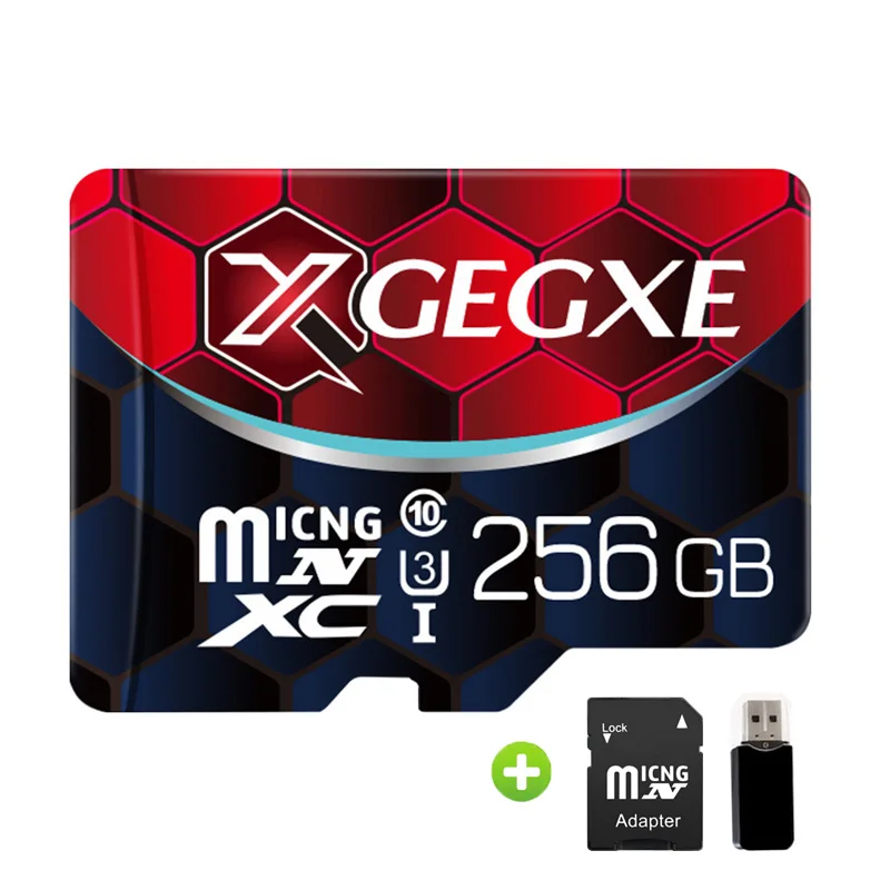 Карта памяти XGEGXE 64 Гб 128 ГБ 256 ГБ Micro SD класс 10 TF карта для Android - Емкость: 256GB Bundle