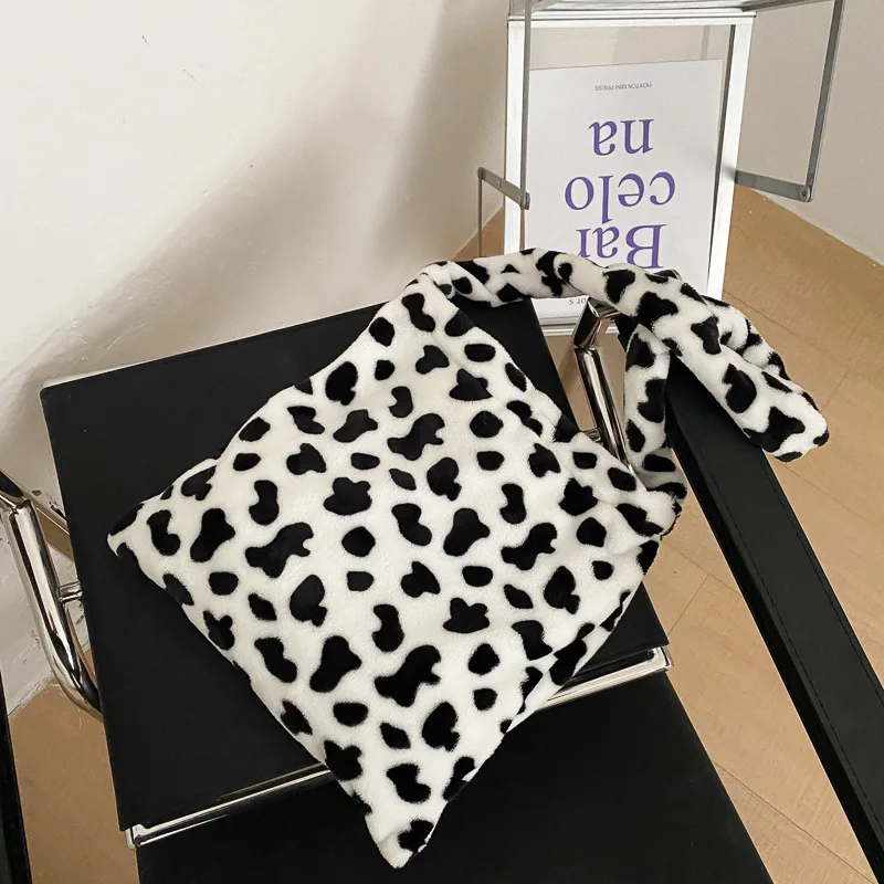 Elegant Design Cow Pattern Women Tote Handbags Casual Large Capacity Ladies Shoulder Bag Simple Fashion Female Messenger Bags