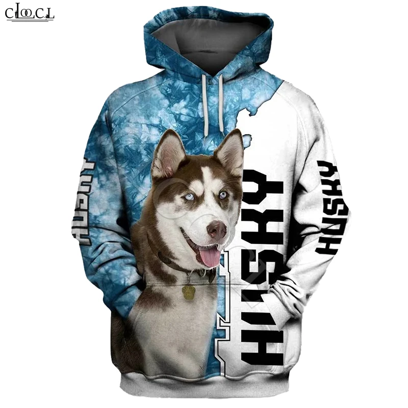2021 Fashion Animal Husky Dog Sky 3D Full Print Hoodie Men Women Harajuku Pet Dog Streetwear Casual Hooded Coat Drop Shipping