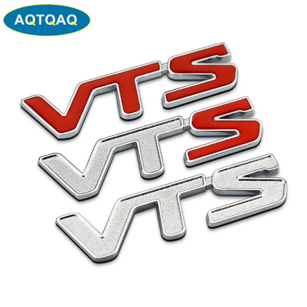AQTQAQ 3D металлический логотип VTS Автомобильная наклейка с эмблемой значком + 4 шт.