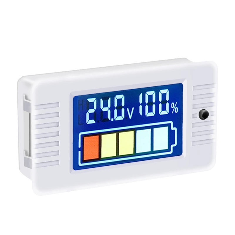 

Universal Battery Level Indicator Tester DC 0-100V Lithium Lead-acid Battery SOC Meter Panel Monitor Color LCD Display
