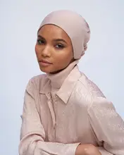 

Muslim New Solid Color Turban Back Band Elastic Size Piece Adjustable Headscarf Size Elastic Hat Headscarf Muslim Women Hijab
