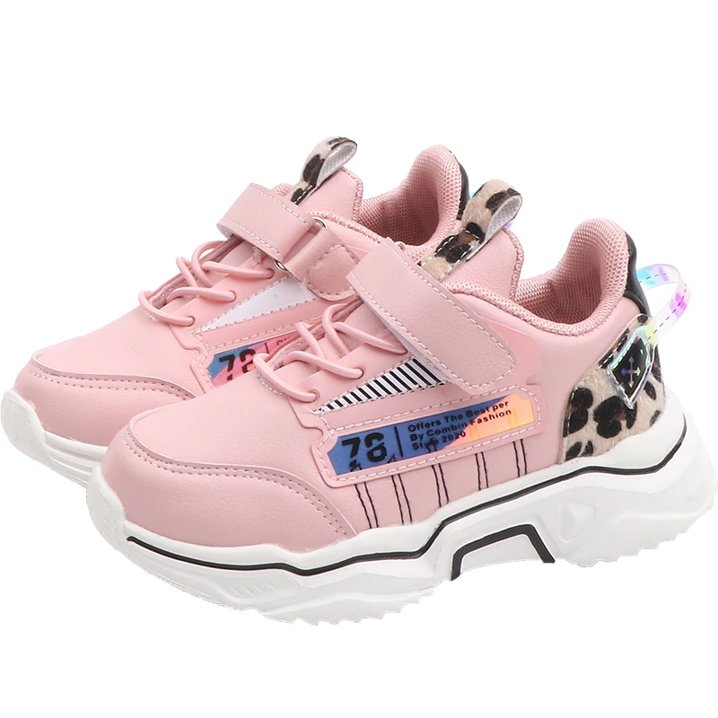 SYY015Pink Детские кроссовки кожаные кроссовки для мальчиков детская спортивная обувь Модная студенческая детская обувь для отдыха для девочек SYY015 - Цвет: SYY015Pink