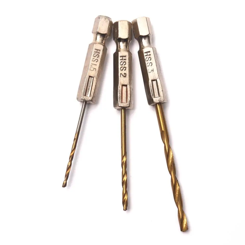 Высокоскоростное сверло из быстрорежущей стали с титановым покрытием 1/4 &quot