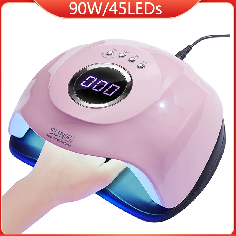 

SUN M3 Nail Lamp 180W Nail Dryer for Curing Gel Polish UV Led Lamp 45LEDs Lamp 10/30/60s Timer for Gel Dryer Nail art Tool