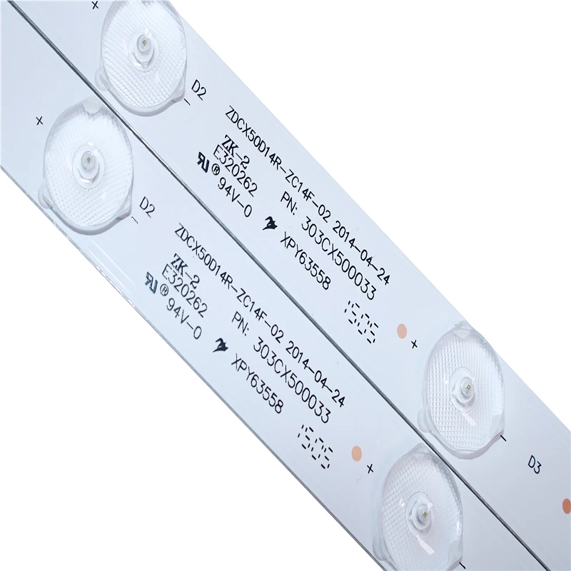 new 10pieces/set LED Backlight strip 7 lamp For ZDCX50D14R-ZC14F-02 01 ZDCX50D14L-ZC14F-02 303CX500033 LT-50E350 LT-50E560