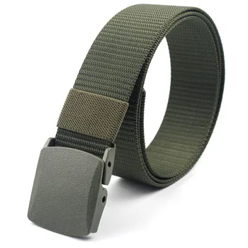 

Military Tactical Men Belts Outdoor Army Canvas Belts Automatic buckle Belt Men Adjustable Plastic Buckle Waist Belt for Pants