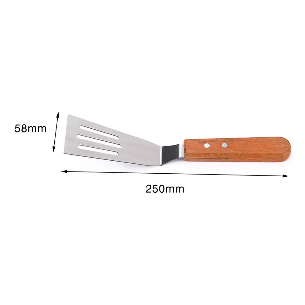 Нержавеющая сталь блинная лопатка с деревянной ручкой посуда кухонные инструменты для выпечки Кондитерские инструменты кухонные аксессуары