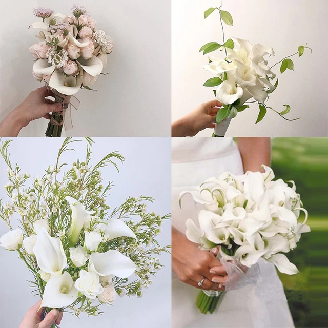 5/10 Heads Artificial Calla Lily Flowers PU Real Touch Wedding Decoration Fake Flowers Home Decoration Artificial Plants 6