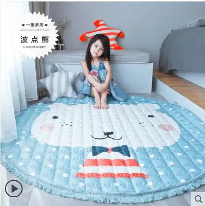145Round Carpet Fruit 3D Print Soft Carpets Anti-slip Rugs Kids Room Home Decor Computer Chair Mat Kiwi Watermelon Floor Mat - Цвет: Белый