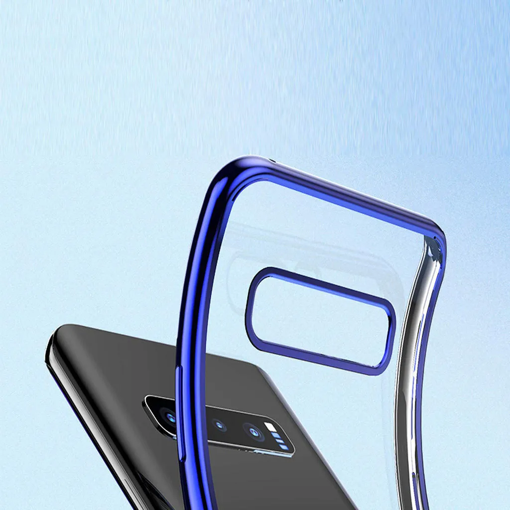For Samsung S10 Plus Shockproof Bumper Transparent Silicone Phone case Portable Half Wrapped Phone Cases Anti-scratch Phone Case