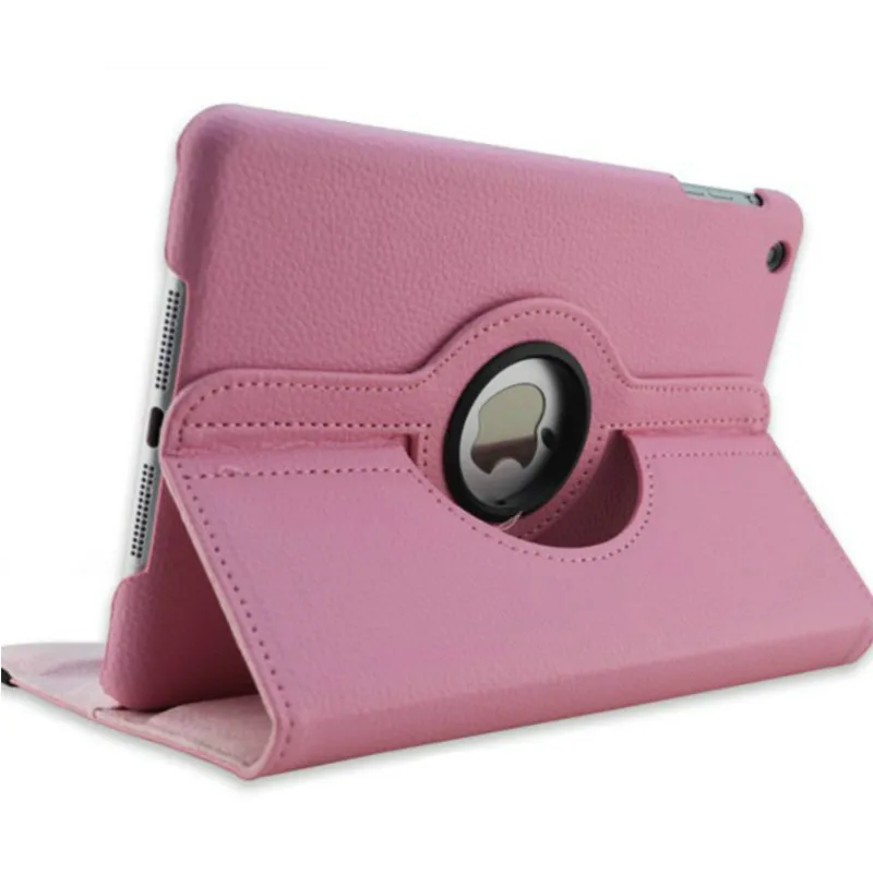 Чехол для iPad Air 2, чехол для планшета A1566 A1567, вращающийся на 360 градусов, чехол из искусственной кожи - Цвет: for iPad air 2  pink