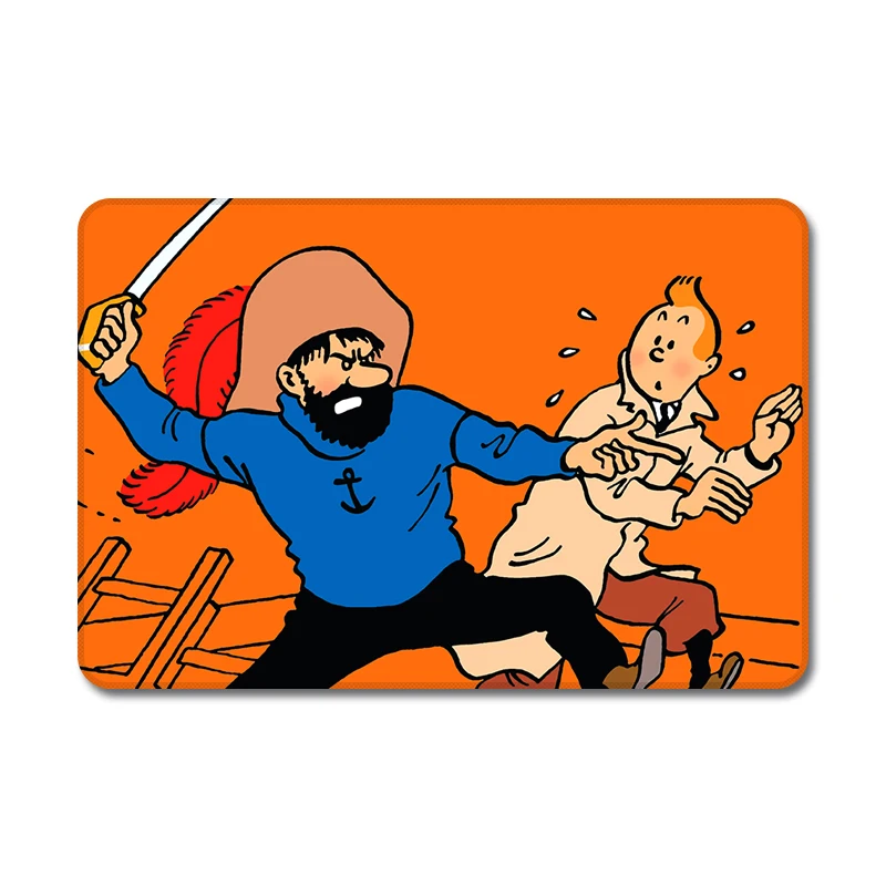 Tintin Comics крутой дизайн Натуральная Резина Настольный коврик для мыши для ноутбука компьютерный корпус коврик для мыши коврик