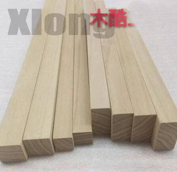 

10PCS 10*10*300mm King Kong Teak Hardwood Log Timber Plank Block Model Building Material DIY Handmade