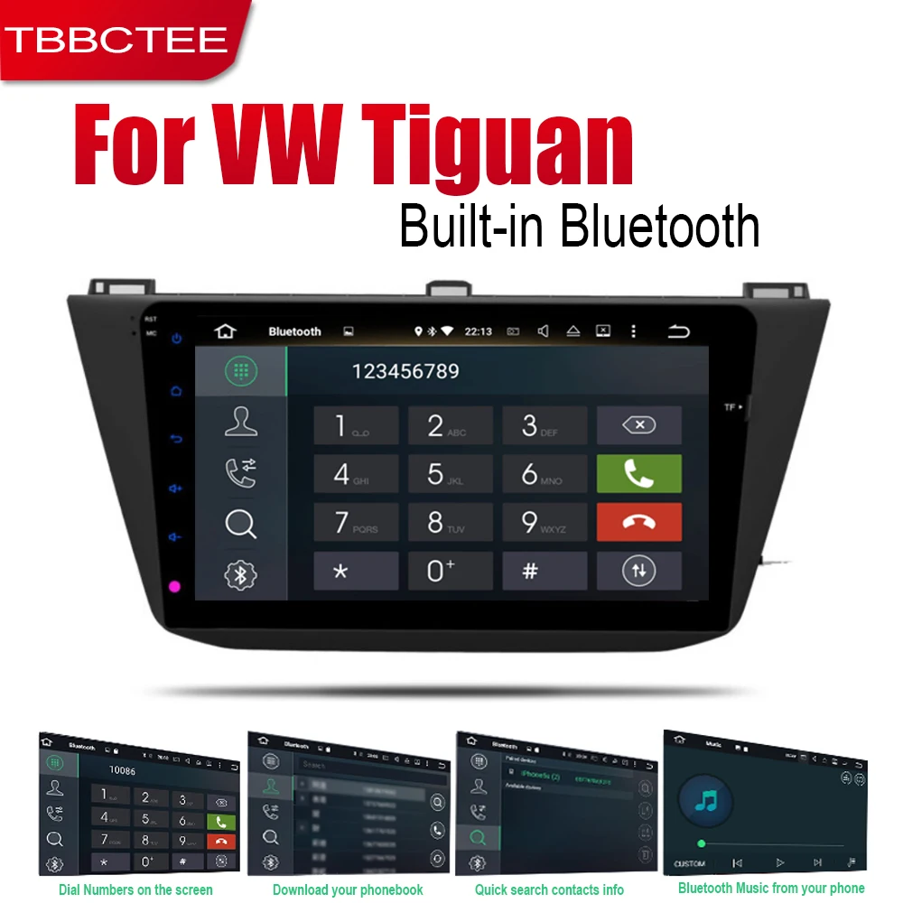 TBBCTEE Авто Радио 2 Din Android автомобильный плеер для Volkswagen VW Tiguan~ gps Навигация BT Wifi карта мультимедийная система