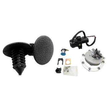 

1 Set Ignition Switch Lock Tank Cap Cover Seat Handle Locks & 30Pcs Hole Car Fender Fir Tree Clips Rivets Retainer