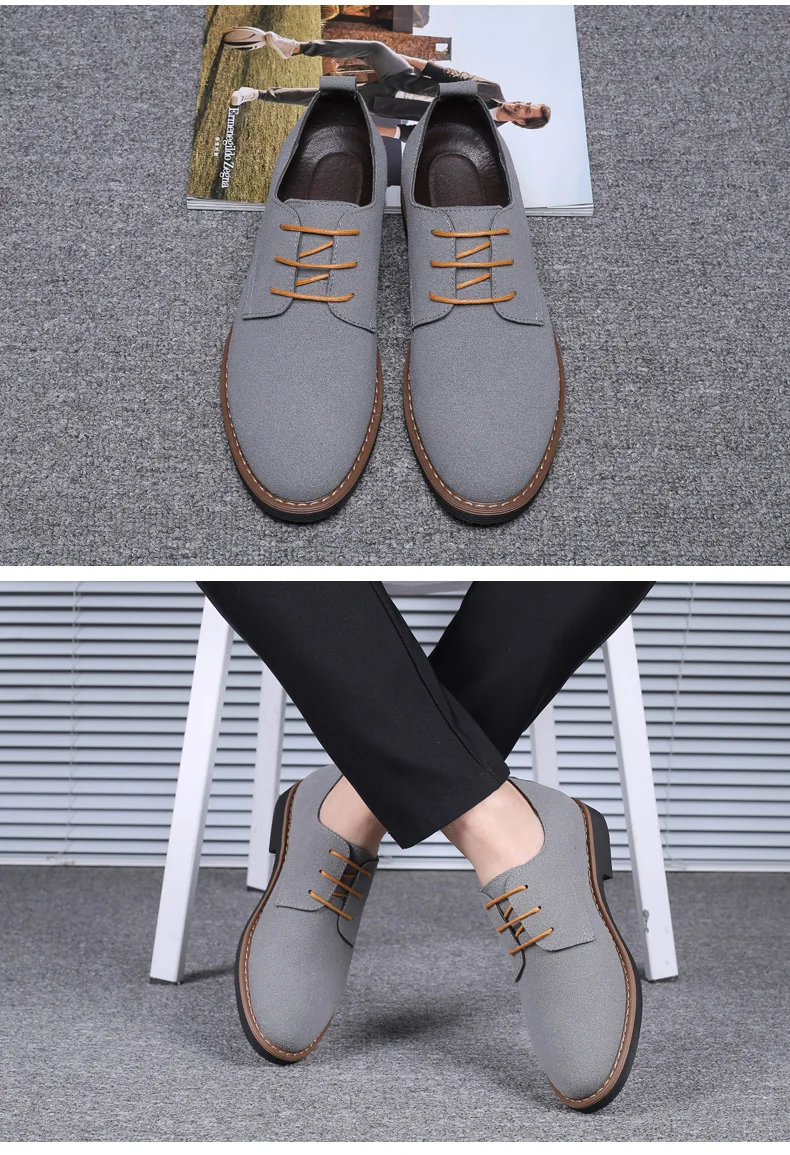 Men Dress Shoes Fashion Men Oxford Leather Shoes Comfortable Lace-Up Formal Shoes For Men Leather Sneakers Male Flat Footwear