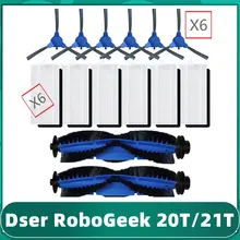 

Dser RoboGeek 20T / 21T / 22T / 23T Replacement Robotic Vacuum Main Roller Side Brush Filter Spare Parts Accessories
