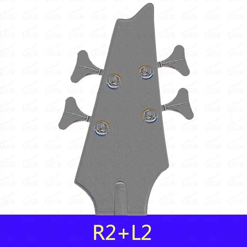 4/5/6 Струны для электрической бас-гитары Колки тюнеры черный сделано в германии - Цвет: R2 and L2 One Set