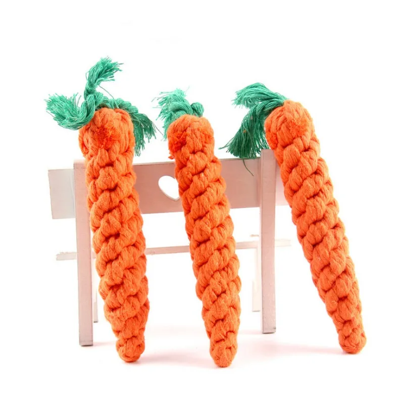 Pet Supplies Dog Toy Carrot Shape Rope Puppy Chew Toys Bite-Resistant Teeth Cleaning Outdoor Training Accessories | Дом и сад