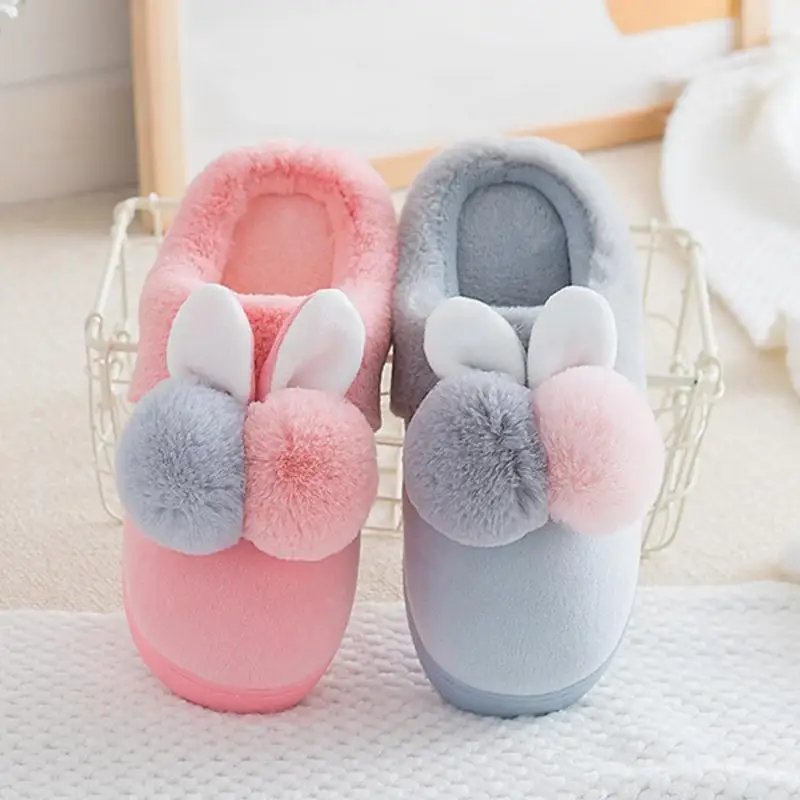 

Women Indoor Slippers Warm Plush Anti Slip Ladies Home Cotton Slipper Soft Bottom Winter Shoes Woman House Floor Slides SH071901