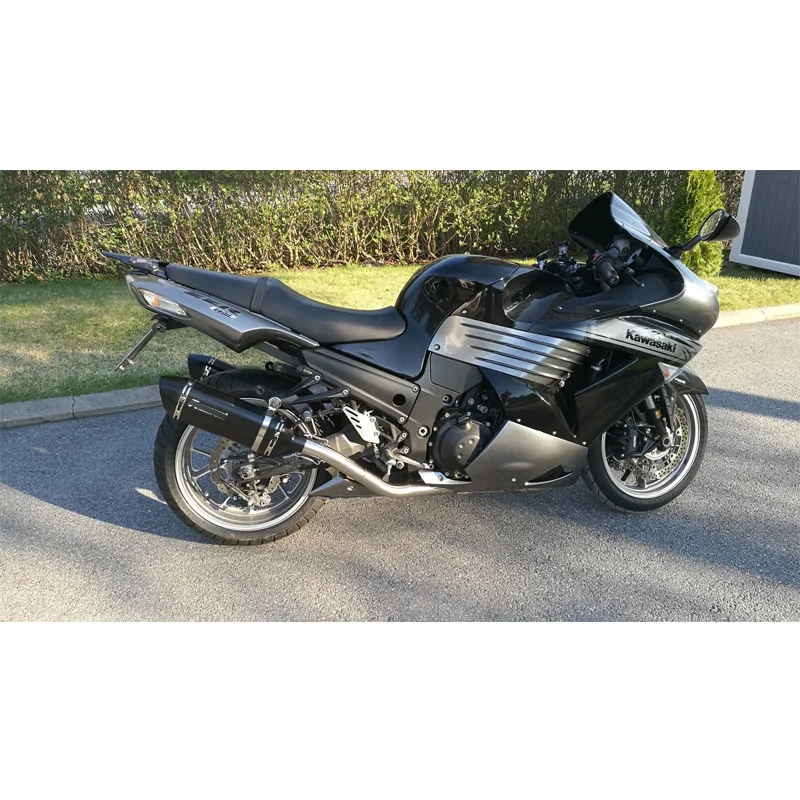 Для 2006- Kawasaki ZZR1400 выхлопная труба мотоциклетная средняя труба слипоны 51 мм Глушитель левый и правый аварийный дБ Killer ZX14R Ninja
