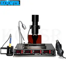 YIHUA 1000B 3 функции в 1 Инфракрасная паяльная станция SMD горячего воздуха+ 75 Вт паяльники+ 540 Вт станция предварительного нагрева 110 В/220 В