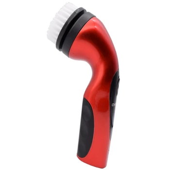 

Rechargeable Electric Shoe Brush 4 Brush Heads Shoe Machine Shoe Shine Multi-Function Handheld Mini Electric Shoe Polisher-Red U