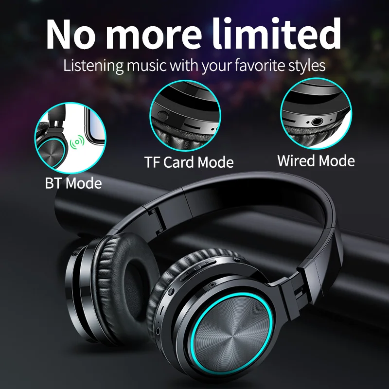 Picun B12 Беспроводной наушники Bluetooth 5 0 с 7 цветов светодиодный светильник 36H