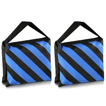 

Set of Two Black/Blue Heavy Duty Sand Bag Photography Studio Video Stage Film Sandbag for Light Stands Boom Arms Tripods