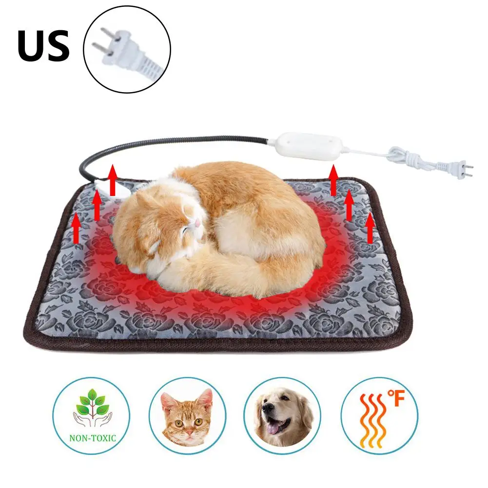 Электрическое одеяло для домашних животных, грелки для собак, водонепроницаемый коврик для собак с защитой от укусов, Регулируемый