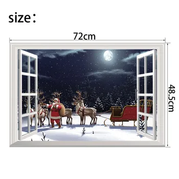 

New High quality Christmas Holiday Window 3d Wall Stickers Christmas Decoration 3D Wall Stickers on the Wall 827