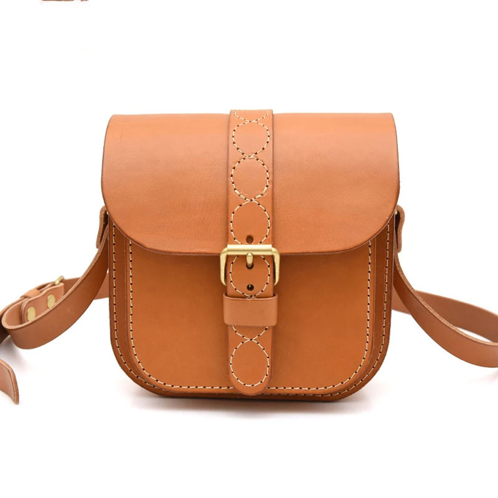 DIY leather craft shoulder bag die cutting kraft paper sewing pattern hollowed stencil template 20x19x8cm