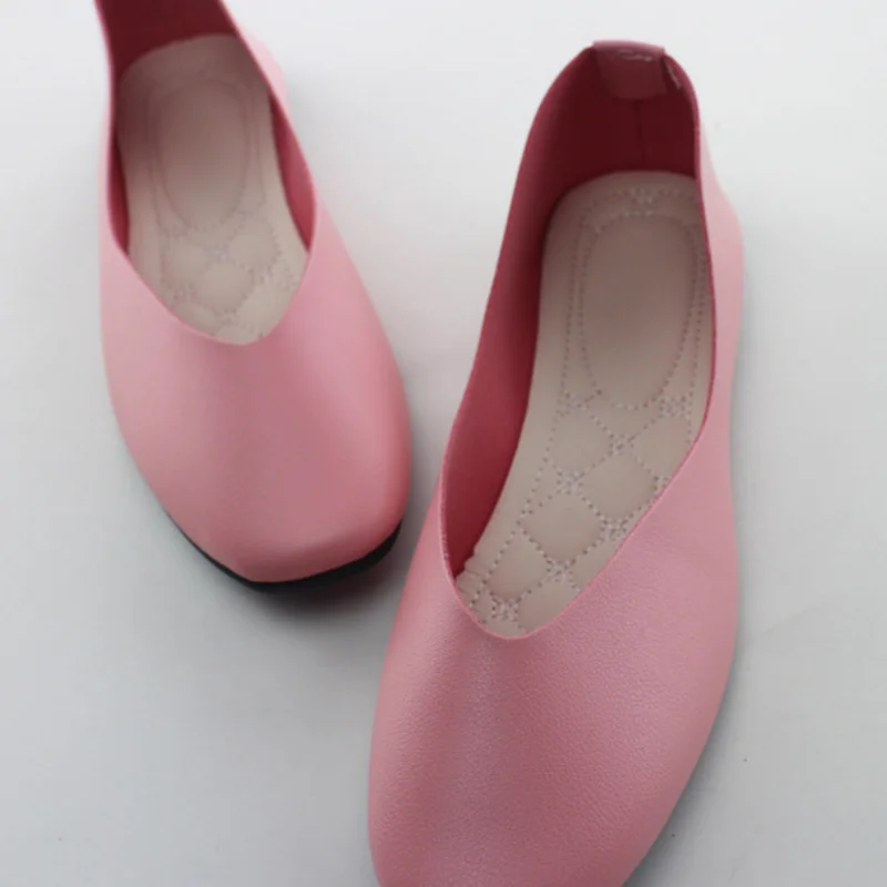 PU Leather Candy Color Ladies Flat Shoes Women Ballet Flats Point Toe Loafers Shoes Woman Retro Zapatos Mujer Big Size42 WSH2442 6