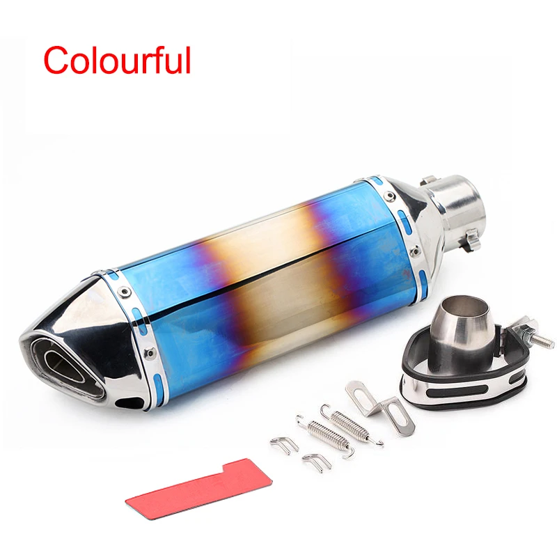 Motor Full System Exhaust Escape Modified Front Link Pipe Muffler DB Killer Silencer (10)