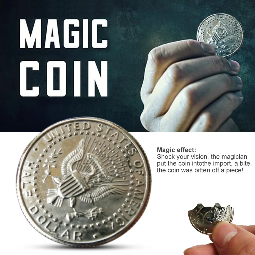 Magic Coins & Paper Money Bite Restored Illusion Coin For Magic 3 Hf8c09d84abf24294a0cb132784337a44n