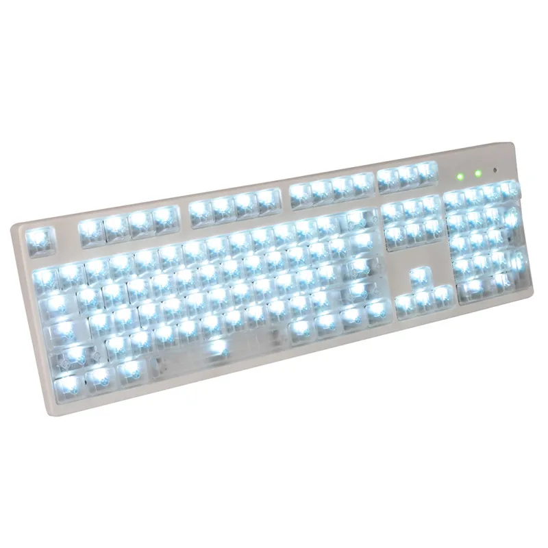 soft keyboard for pc 104 Keys Transparent ABS Keycaps Mechanical Keyboard OEM Profile Non-Engraved Backlight RGB Custom Blank Clear Key cap Mx Switch pc world keyboards Keyboards