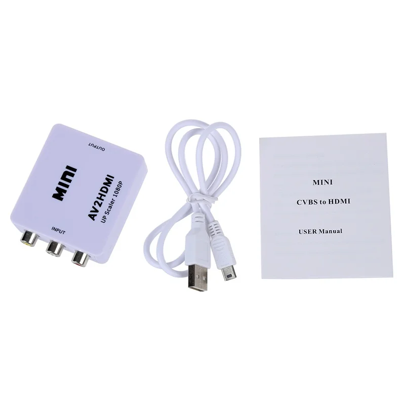 Мини AV CVBS композитный видео-конвертер HDMI увеличенный до 1080P