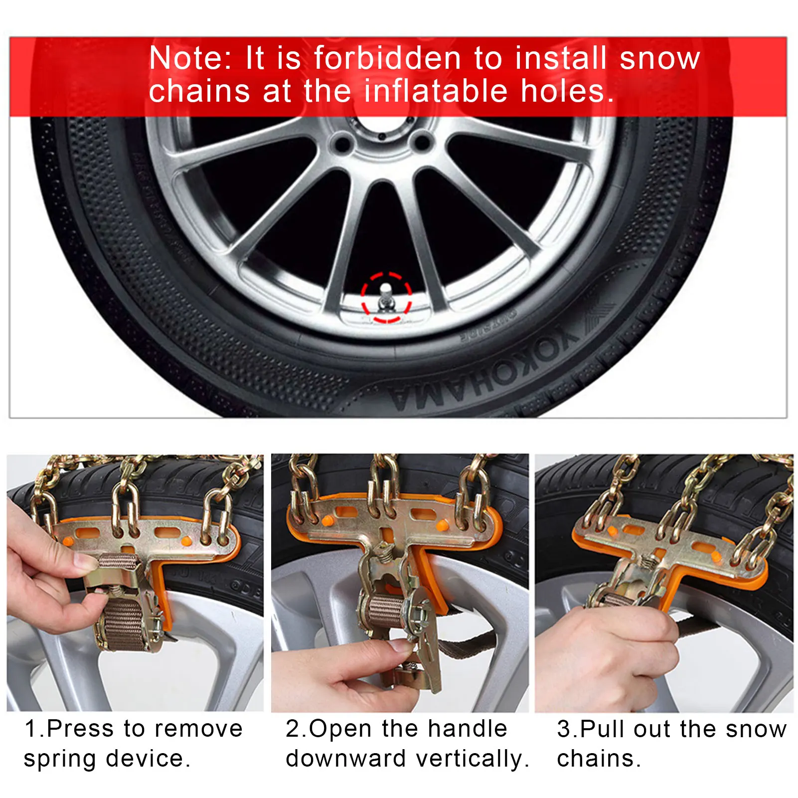 2/6PCS/ Set Car Tire Snow Chain Anti-slip Anti-wear Steel Chain For Car Truck MPV For Ice, Snow, Mud Road Ground