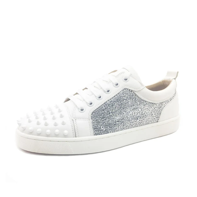 

Fashion Women shoes casual rivet sequin crystal sneakers cl andgz female shoes Flat loafer outwear street leisure shoes femme