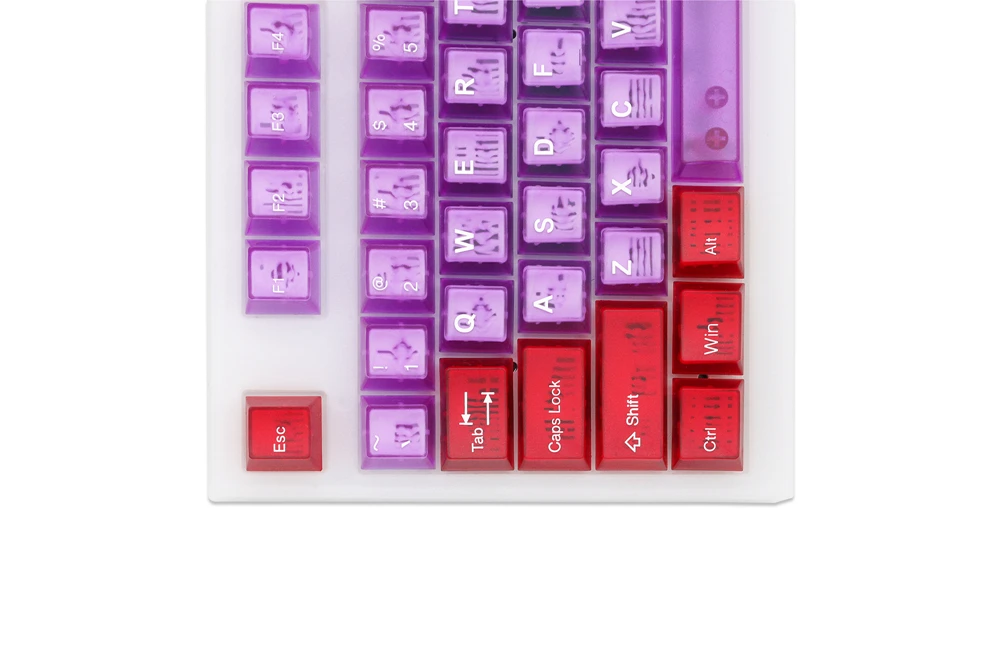 Taihao-Atomic roxo cúbico ABS Doubleshot Keycap, tipo